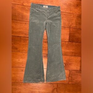 Turquoise corduroy flare free people